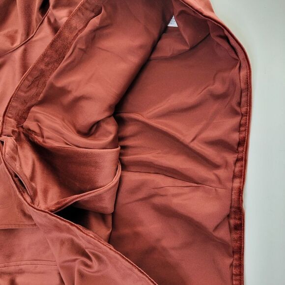 NEW 1X SOFT COPPER BURGUNDY ZIP LINED MOTO TRAVEL PACKABLE COAT JACKET XXL NWT - Picture 8 of 14